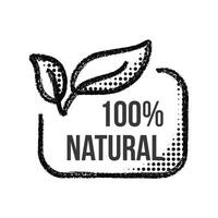 esta icono significa productos ese son natural, conteniendo No sintético aditivos o productos quimicos es un símbolo de pureza y natural bondad. vector