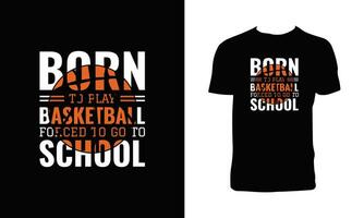 Basketball Typography T Shirt Design. vector