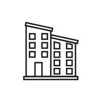 icono edificio vector