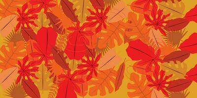Background design with autumn theme vector