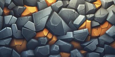 Stylized Stone Texture for Video Games and Movies. AI Generative photo