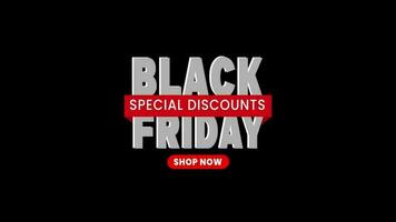 Black Friday Transparent Video, Black Friday alpha Video, Sale and discount promotion video