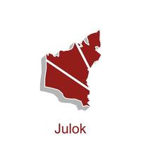 mapa ciudad de julok ilustración diseño, mundo mapa internacional vector modelo con contorno gráfico bosquejo estilo aislado en blanco antecedentes