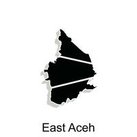 Map of East Aceh City illustration design template, suitable for your company vector