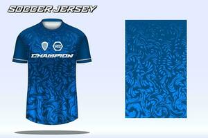 Soccer jersey mockup for football club. Vector sublimation sports apparel design. Uniform front view templates football jersey.