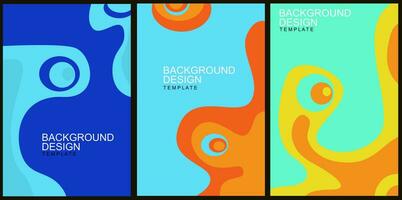 Abstract Fluid Design Background Template vector