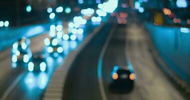 Stadt der Verkehr beim Nacht video