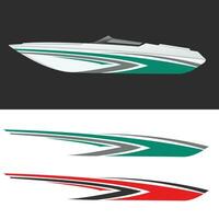 yacht wrapping sticker design vector. yacht modification stickers vector