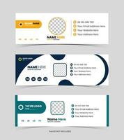 Corporate email signature template design vector