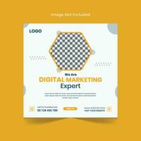 Digital marketing corporate social media post and web banner design template vector