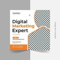 Digital marketing corporate social media post and web banner design template vector