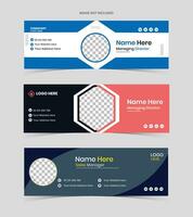 Corporate email signature template design vector