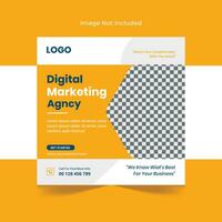 Digital marketing corporate social media post and web banner design template vector