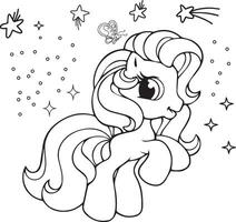 Free vector cute coloring book with unicorn -unicorn love coloring pages