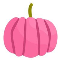 Cute simple pink pumpkins. Happy Halloween. Thanksgiving design. Autumn pumpkin vector