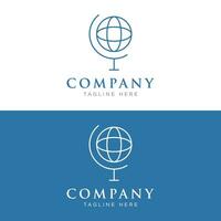 Creative globe international logo design with a modern and unique concept. Logo for business, web, company and technology. vector