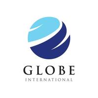 Creative globe international logo design with a modern and unique concept. Logo for business, web, company and technology. vector