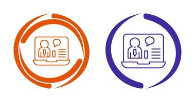 Online Job Interview Vector Icon