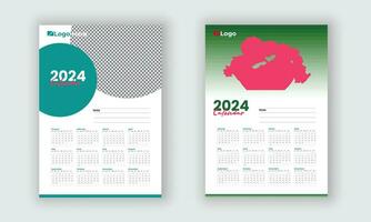 calendario 2024, 2025 vector calendario diseño colocar. el semana empieza en domingo o pared calendarios en un minimalista estilo