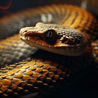exótico serpiente deslizándose en texturizado superficie foto