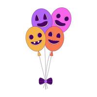 Lined Halloween Balloons vector