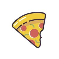 Fast food, free pizza slice vector