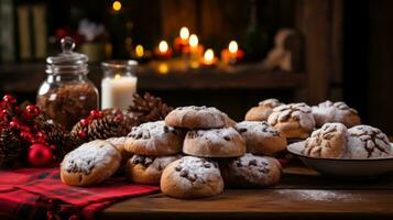 Delicious holiday treats and baked goods. photo