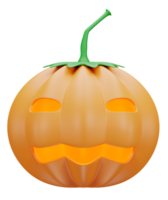 3D rendering of ghost halloween pumpkin, decoration for halloween festival png