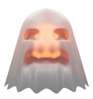 3d representación de gracioso pooky con ligero iluminado, concepto para Víspera de Todos los Santos cerebración png