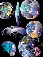 Globe vector for background. colorful and dark background.