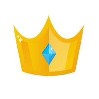 Golden crown icon on a white background. Vector