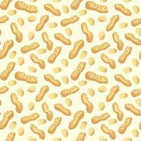 Peanuts are a seamless pattern. Perfect for various projects like textiles, paper crafts, and more. vector