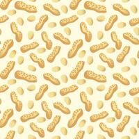 Peanuts are a seamless pattern. Perfect for various projects like textiles, paper crafts, and more. vector