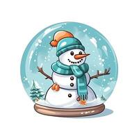 christmas snow character winter happy illustration merry holiday cartoon generative Ai. photo