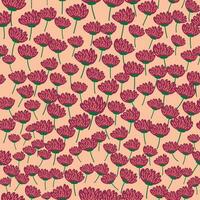 Clover blooming pink seamless pattern. St. Patrick's Day seamless pattern vector