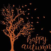 happy autumn illustration vector