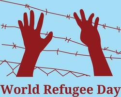 World Refugee Day illustration vector