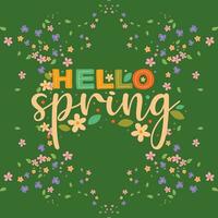 Hello Spring illustration vector