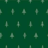 Seamless Pattern with Christmas tree in peasant folk rustic motif. cross stitch background with fir tree vector