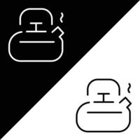 Kettle Vector Icon, Outline style icon, from Adventure icons collection, isolated on Black and white Background.