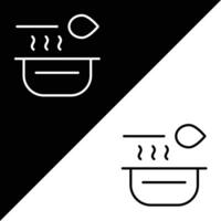 Bowl Vector Icon, Outline style icon, from Adventure icons collection, isolated on Black and white Background.