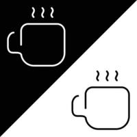 Mug Vector Icon, Outline style icon, from Adventure icons collection, isolated on Black and white Background.