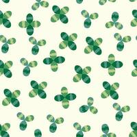 Clover blooming pink seamless pattern. St. Patrick's Day seamless pattern vector