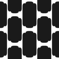 Decorative black and white pattern with islamic figures. Monochrome seamless pattern with oriental elements. Vector illustration.