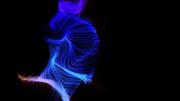 Abstract blue particle flow moving background video