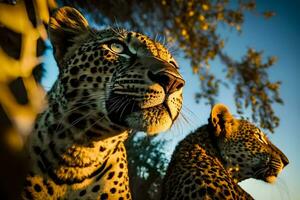 leopards in the wild. Neural network AI generated photo