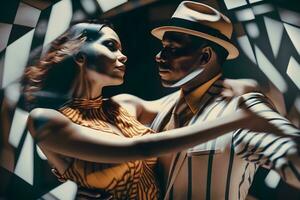 latin passionate dance. Neural network AI generated photo