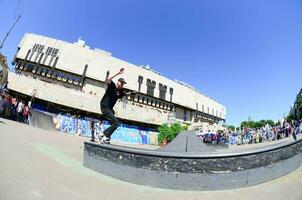 KHARKIV, UKRAINE - 27 MAY, 2018 Roller skating during the annual festival of street cultures photo