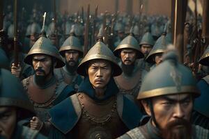 ancient chinese army. Neural network AI generated photo