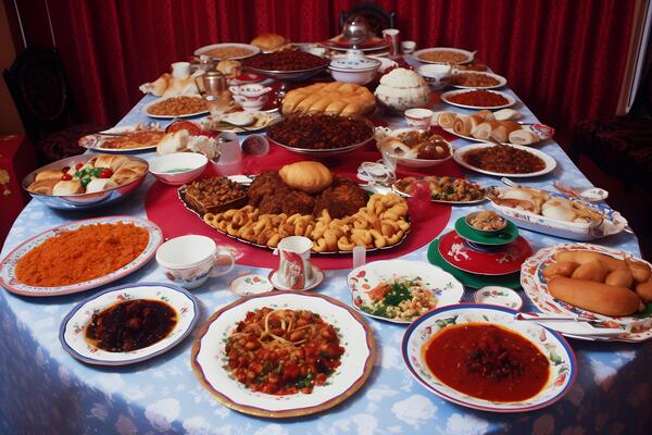Table Full Of Food Stock Photos, Images and Backgrounds for Free Download